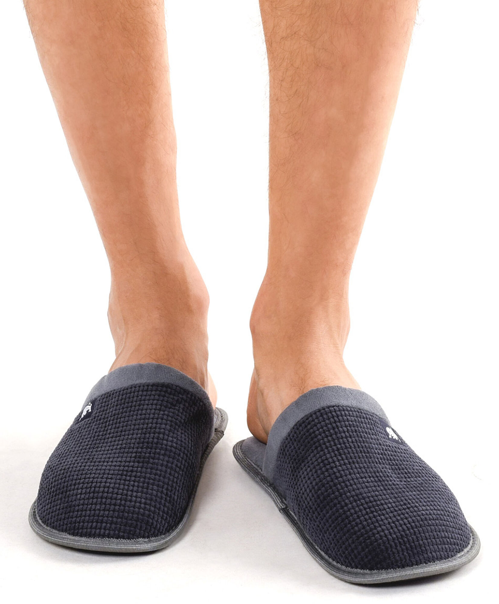 Pantufla hombre textura azul Pantufla hombre textura azul