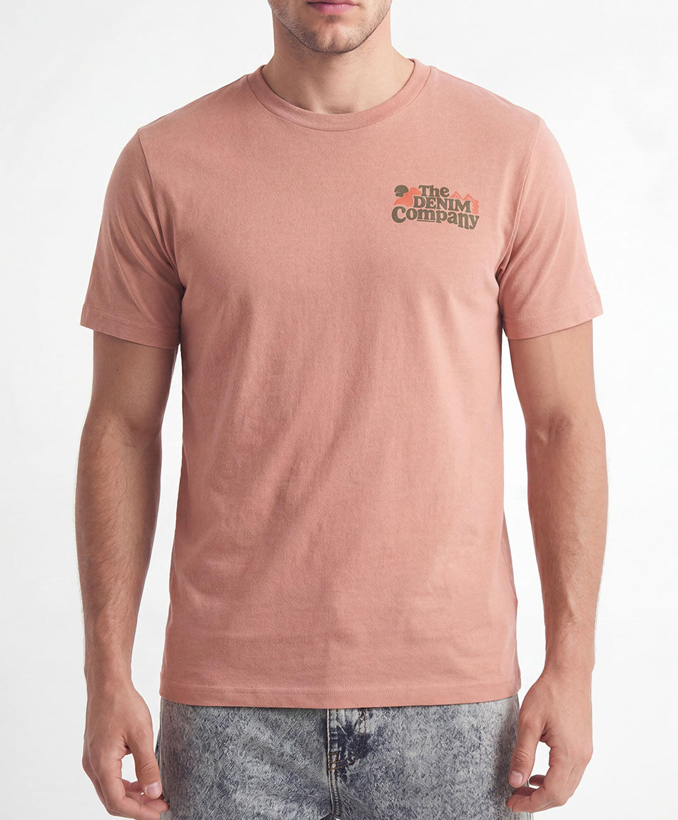 Polera hombre doble estampado denim company