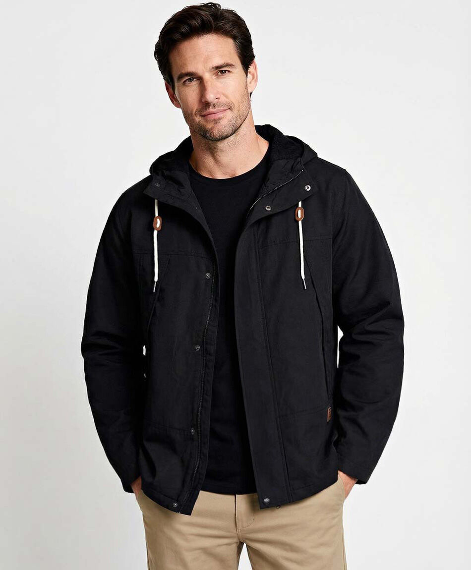 Cortaviento hombre lisa negro