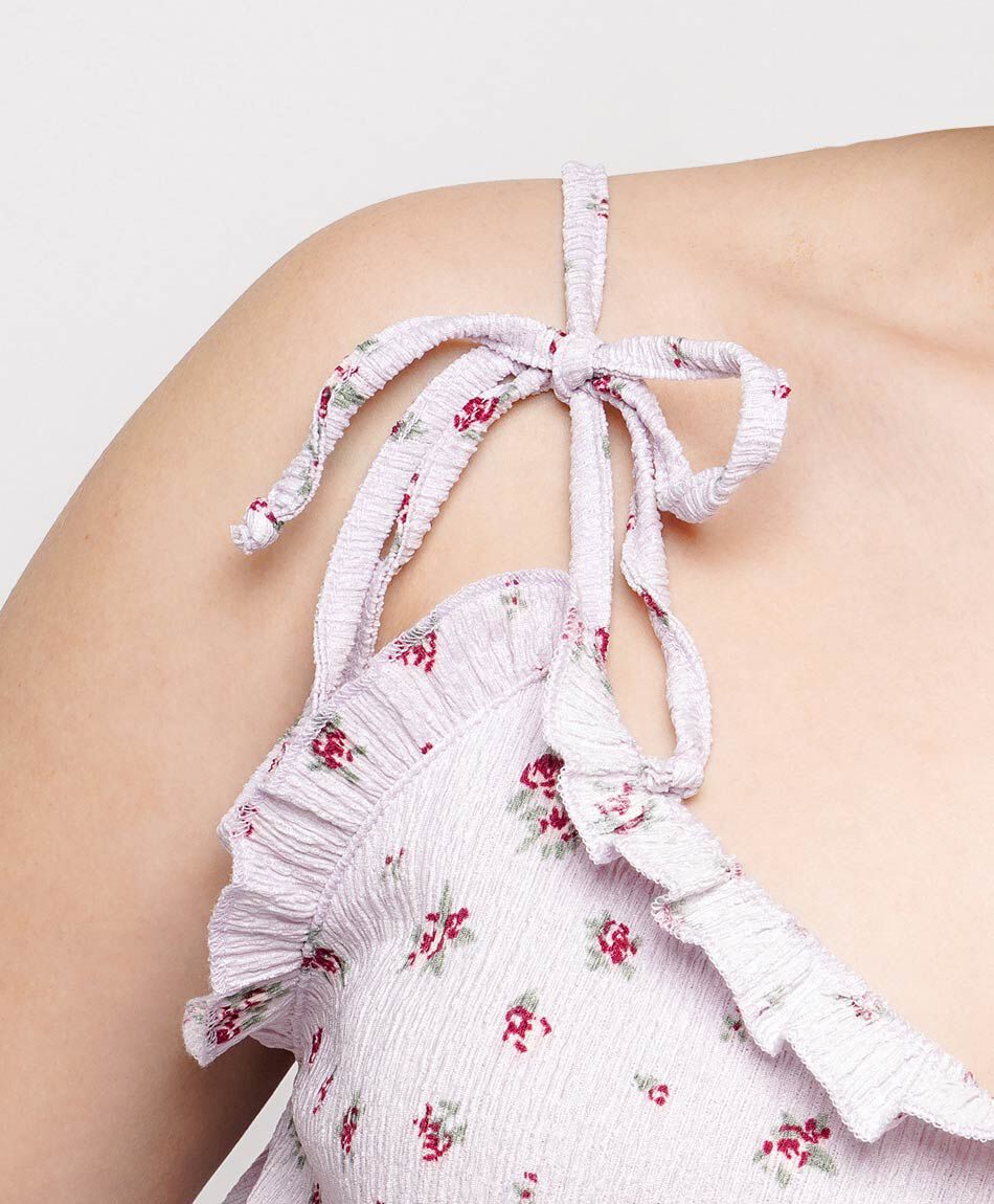 Blusa mujer top dise&ntilde;o florcitas