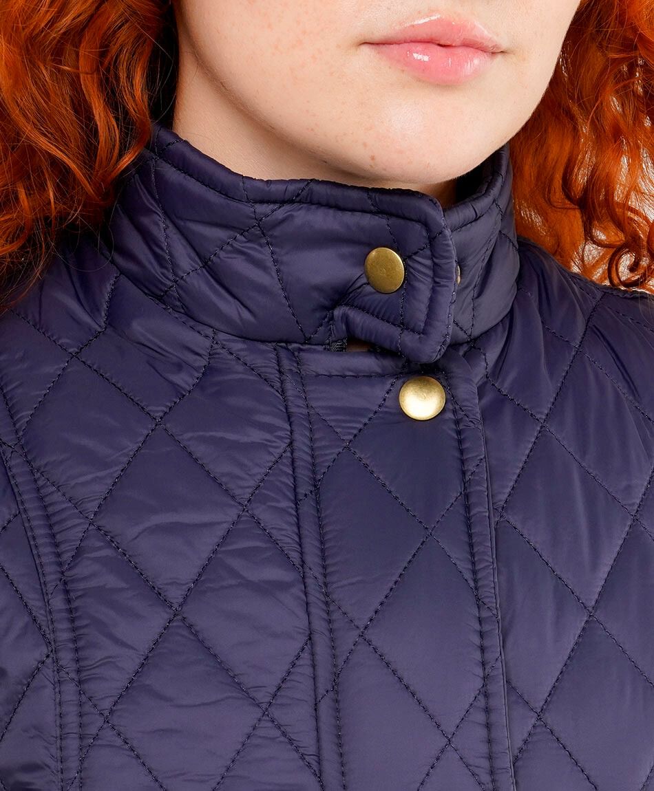 Parka mujer sin mangas entallada blue