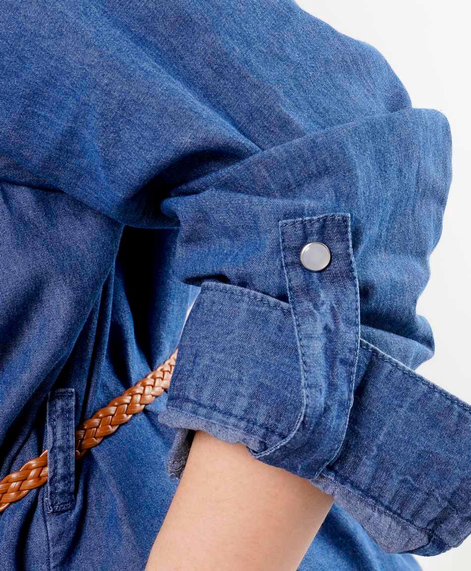 Vestido mujer denim cintur&oacute;n