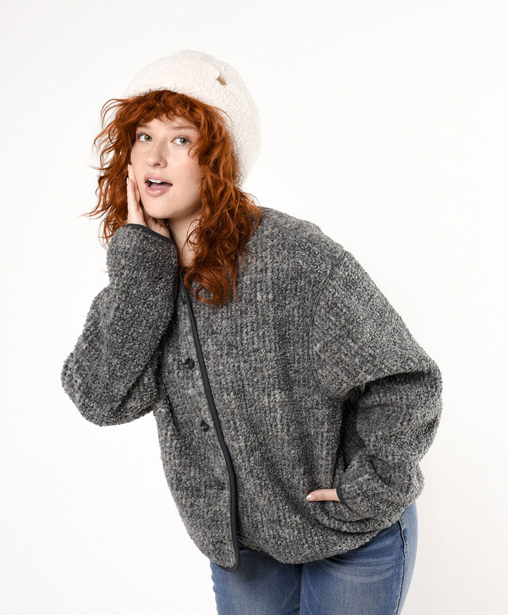 Chaqueta mujer botones oversize Chaqueta mujer botones oversize