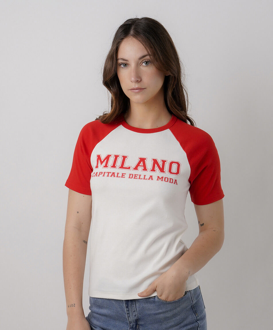 Polera mujer bicolor milano