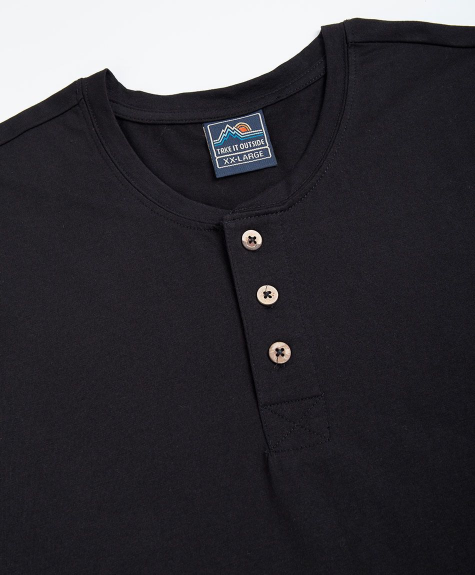 Polera hombre botones manga larga