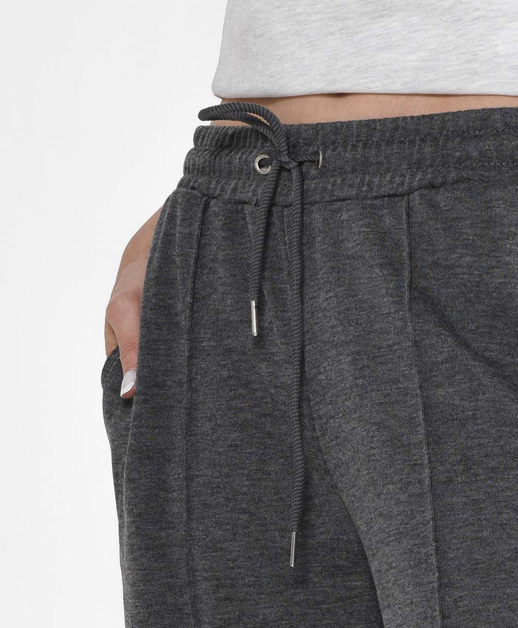 Pantalón de buzo mujer costura frontal wide Pantalón de buzo mujer costura frontal wide