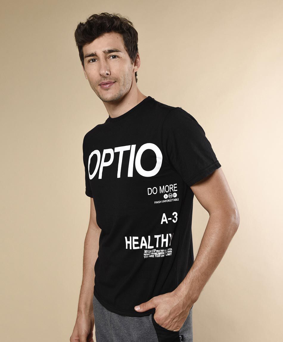 Polera deportiva manga corta cuello redondo