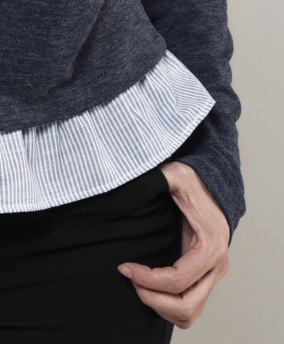 Polera mujer doble basta y botones