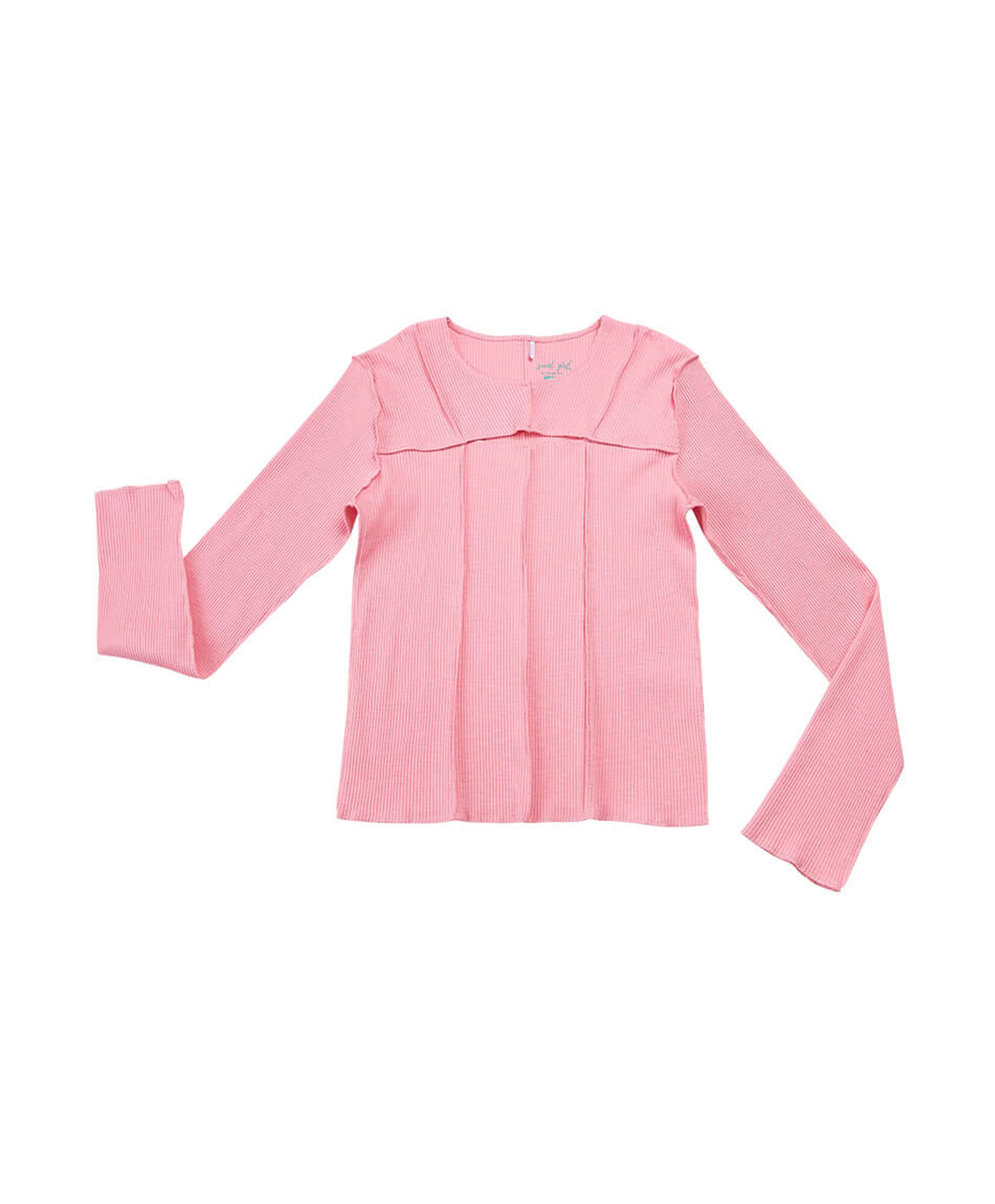 Polera niña acanalada costuras Polera niña acanalada costuras