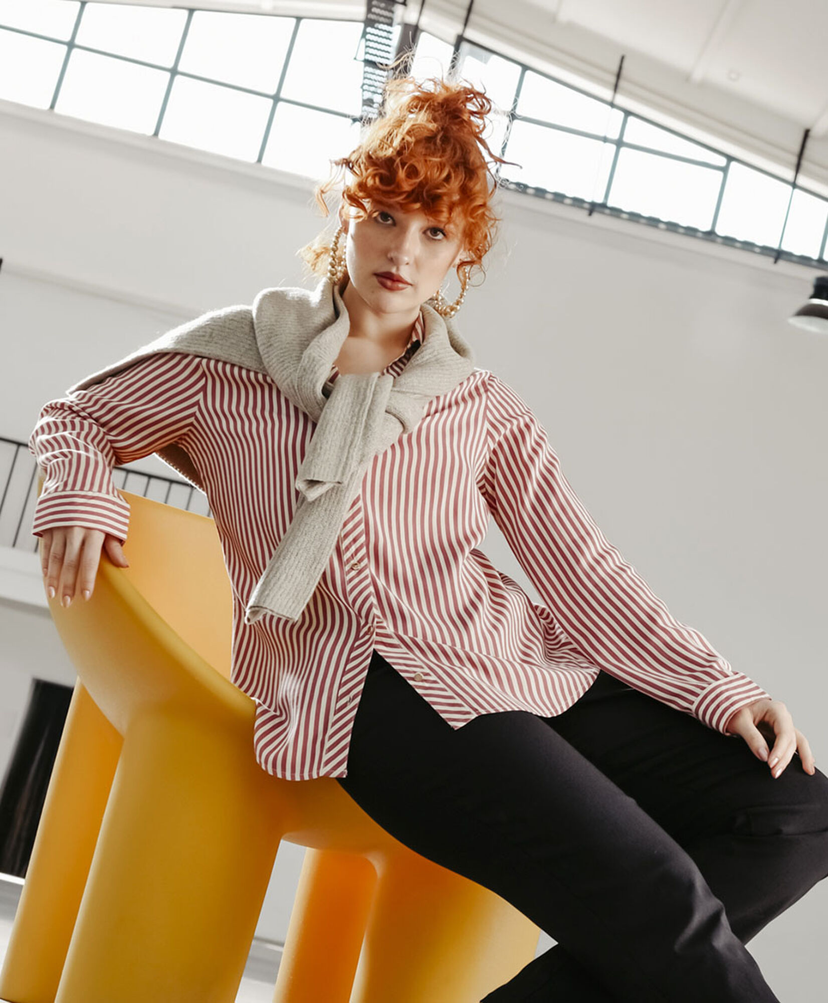 Blusa mujer rayas roja Blusa mujer rayas roja