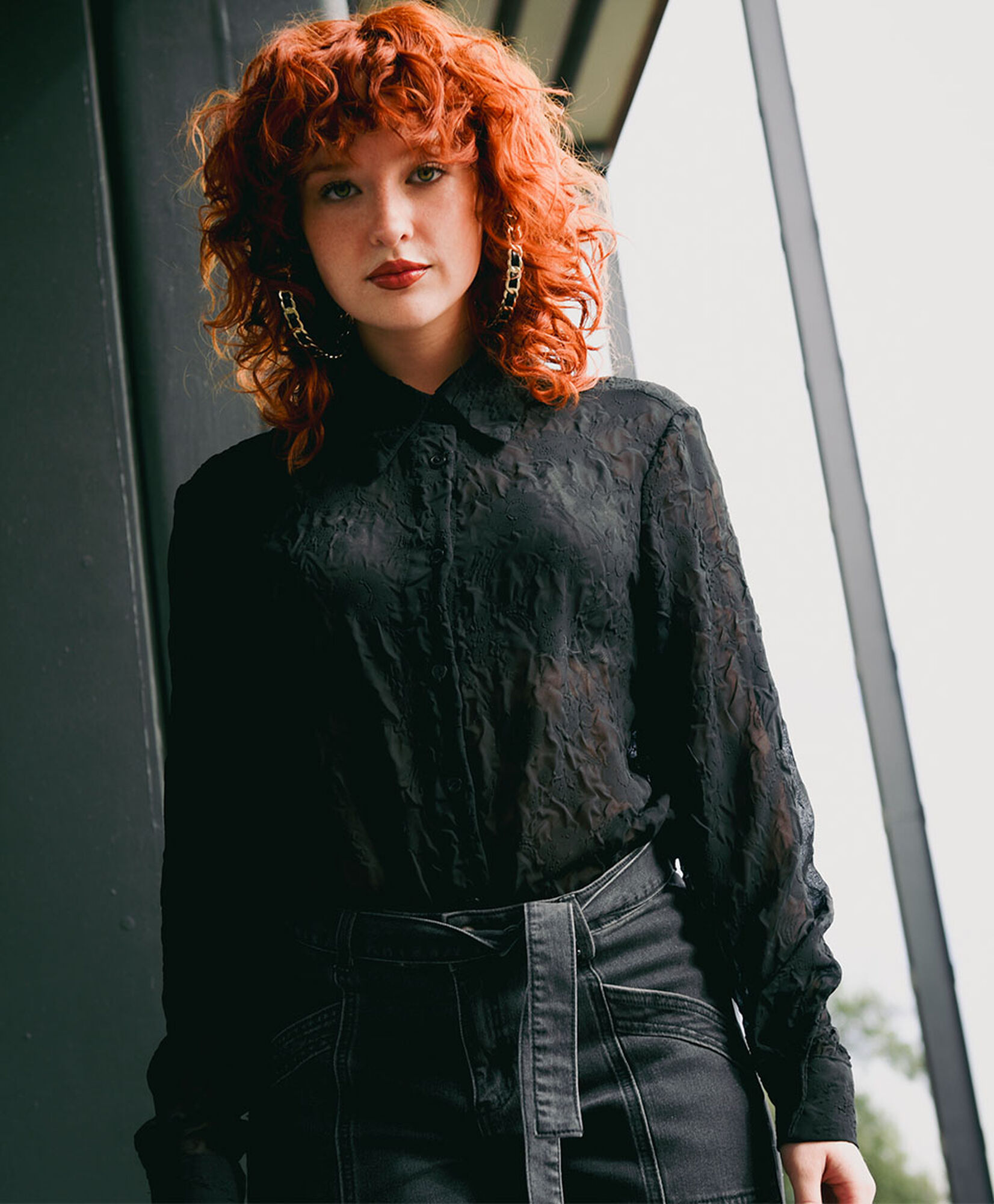 Blusa mujer negra transparencia Blusa mujer negra transparencia