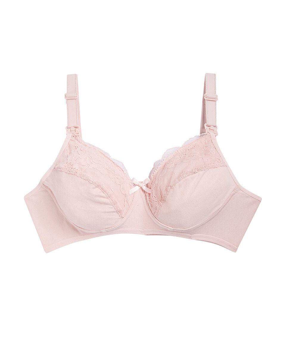 Sost&eacute;n maternal rosado encajes