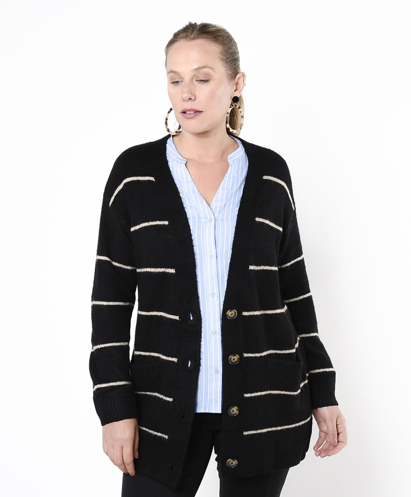 Cardigan mujer rayas botones Cardigan mujer rayas botones