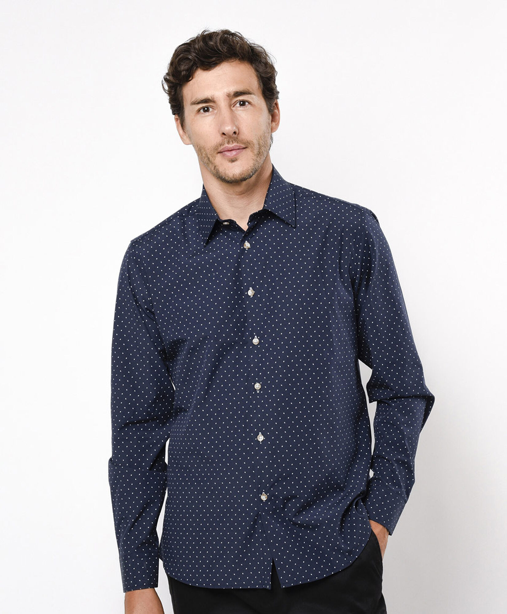 Camisa hombre puntos blancos Camisa hombre puntos blancos