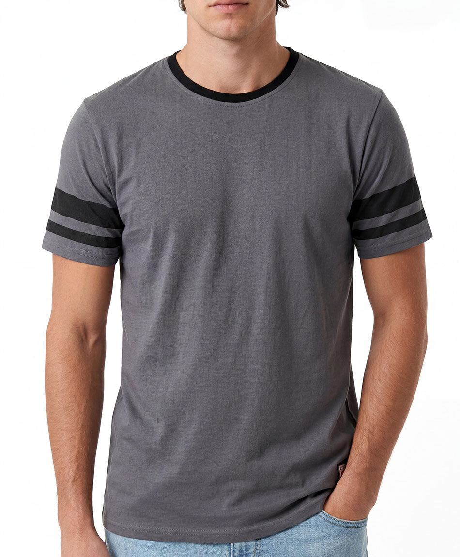 Polera hombre l&iacute;neas mangas