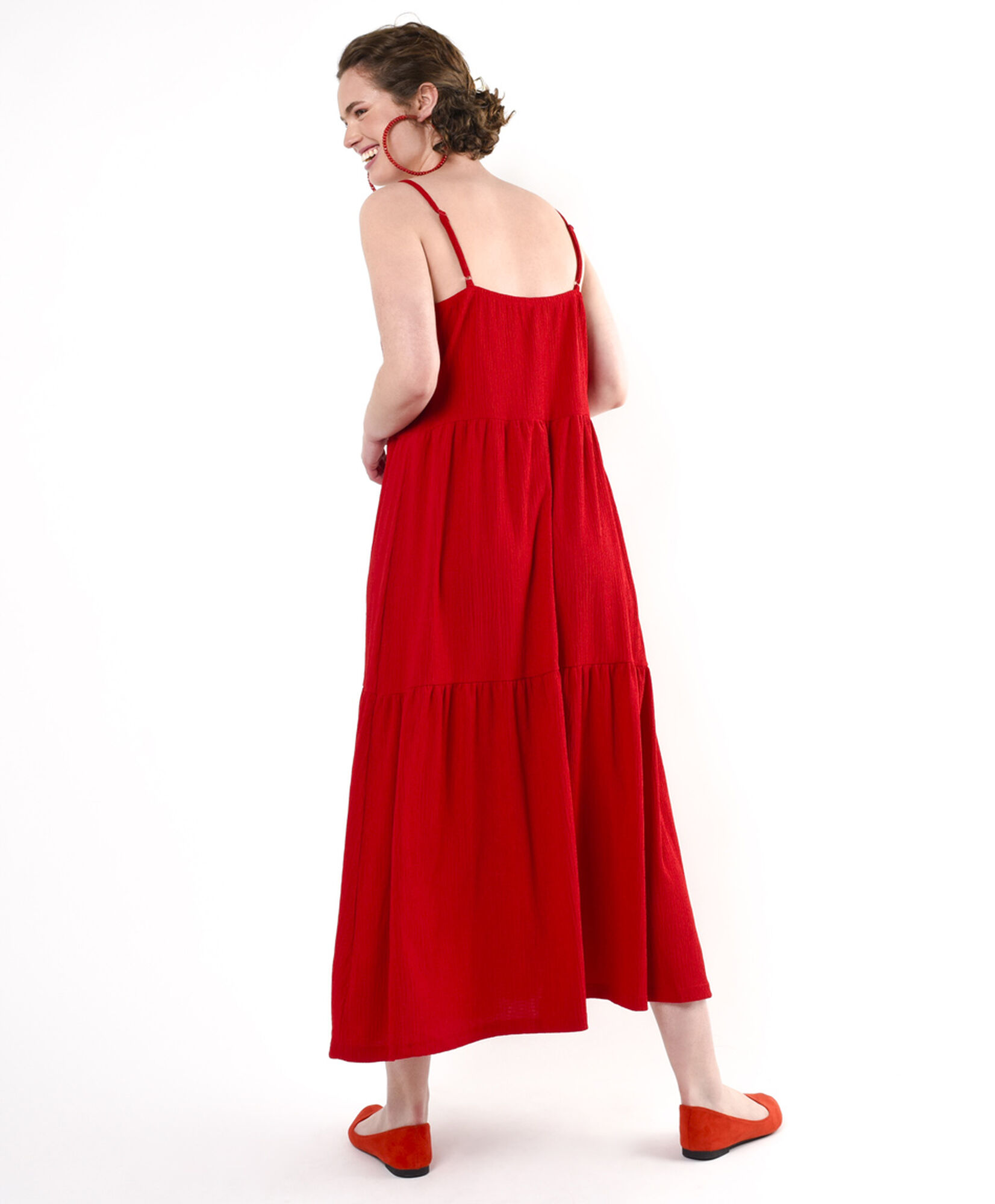 Vestido mujer botones rojo Vestido mujer botones rojo