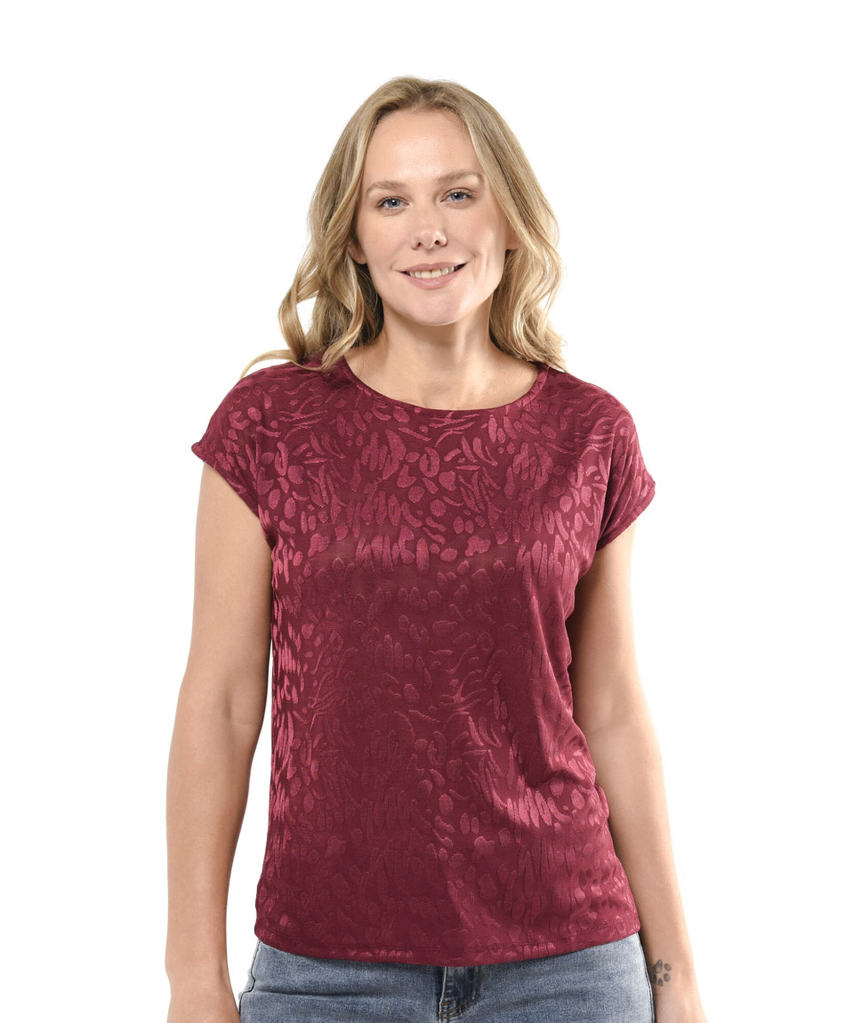 Polera mujer print textura Polera mujer print textura