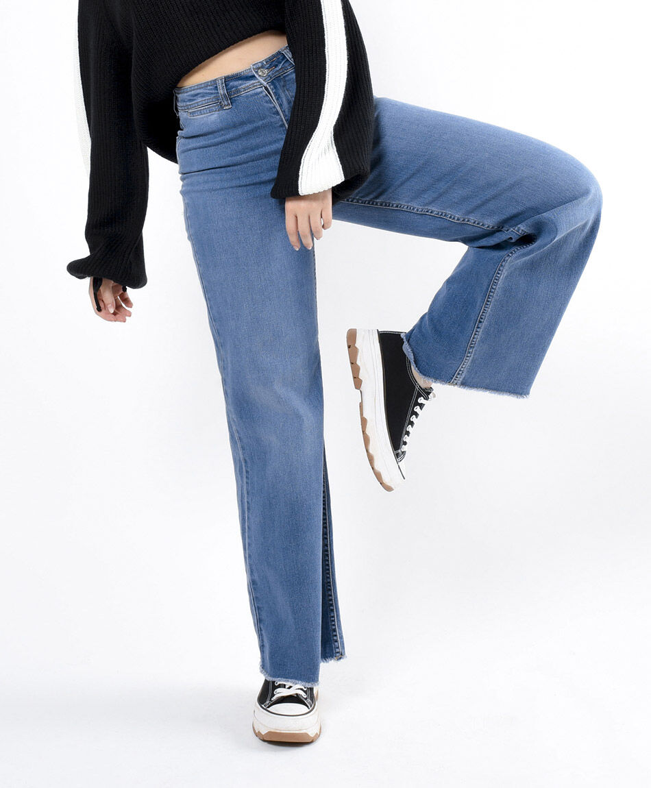 Jeans mujer pinzas wide