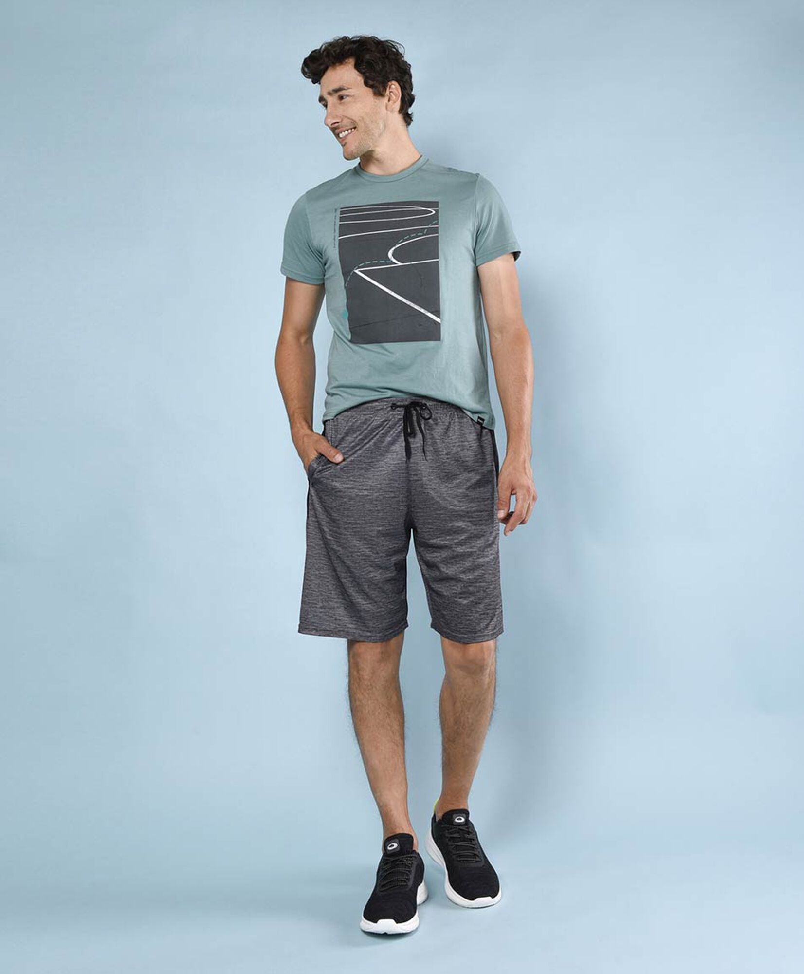 Short deportivo hombre malla lateral Short deportivo hombre malla lateral