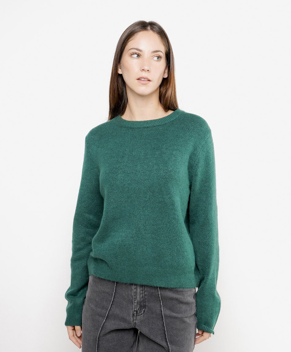 Sweater mujer cl&aacute;sico verde