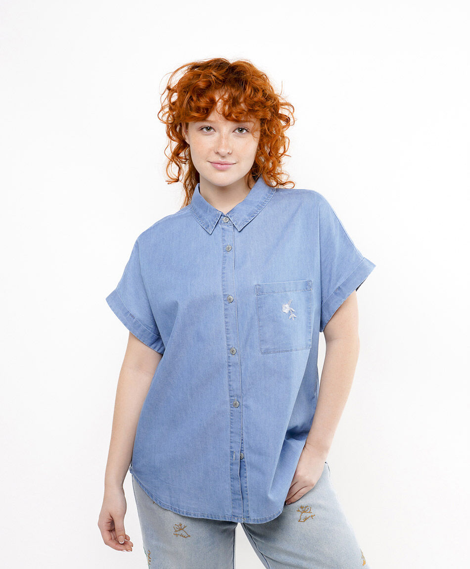 Blusa mujer camisera tencel