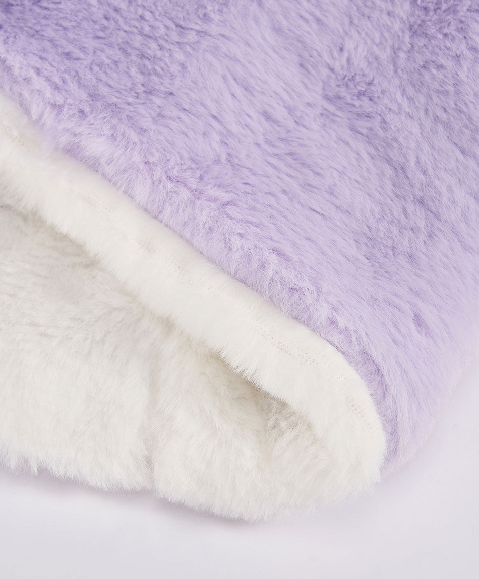 Cuello ni&ntilde;a corderito purpura