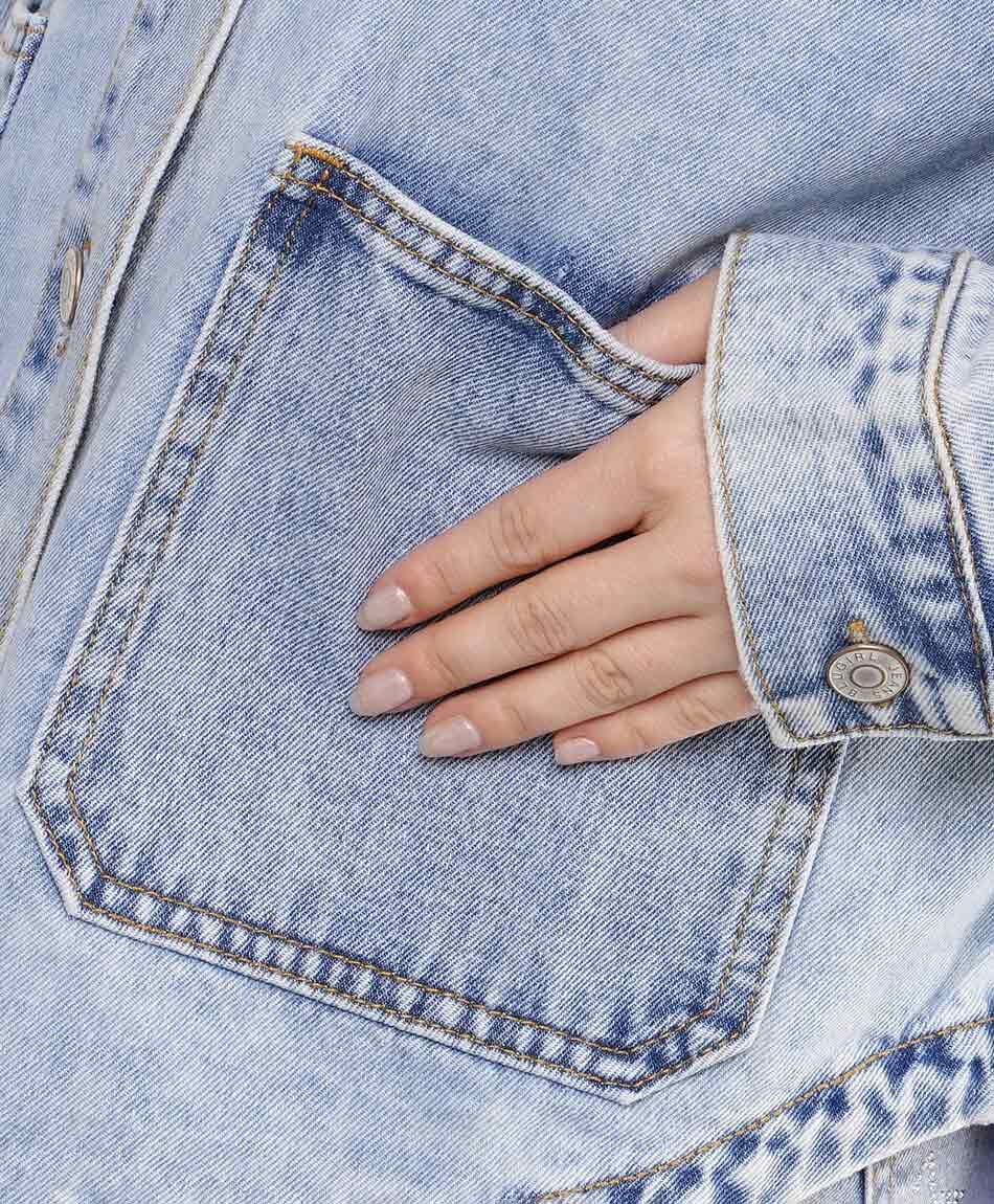 Chaqueta mujer denim over blue