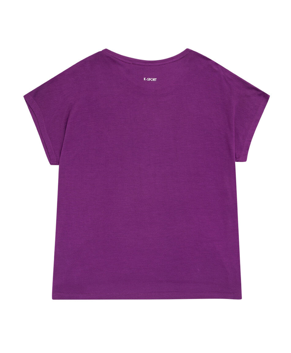 Polera deportiva mujer sentidos purpura