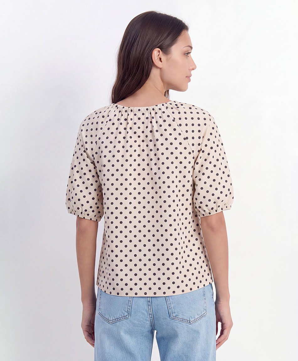 Blusa mujer puntos lazo