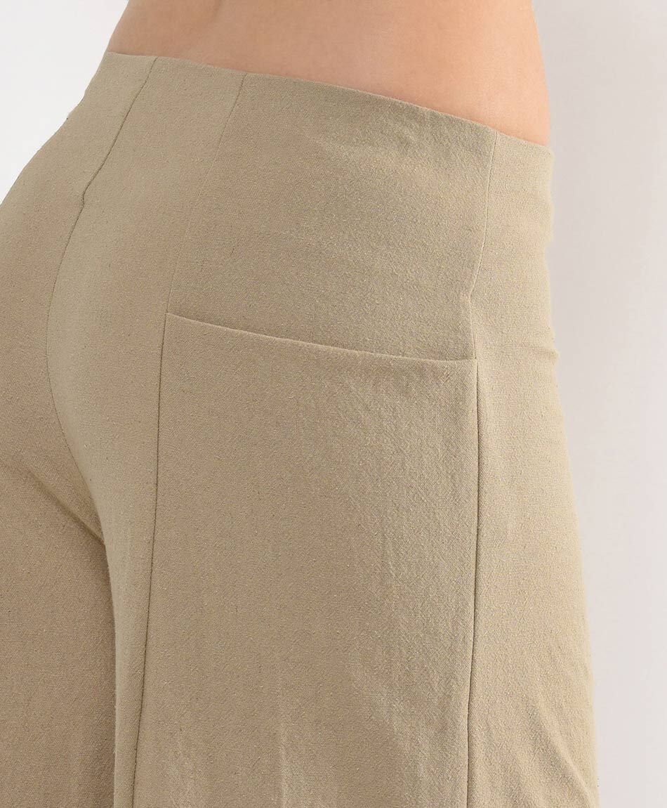 Pantal&oacute;n mujer lino pockets
