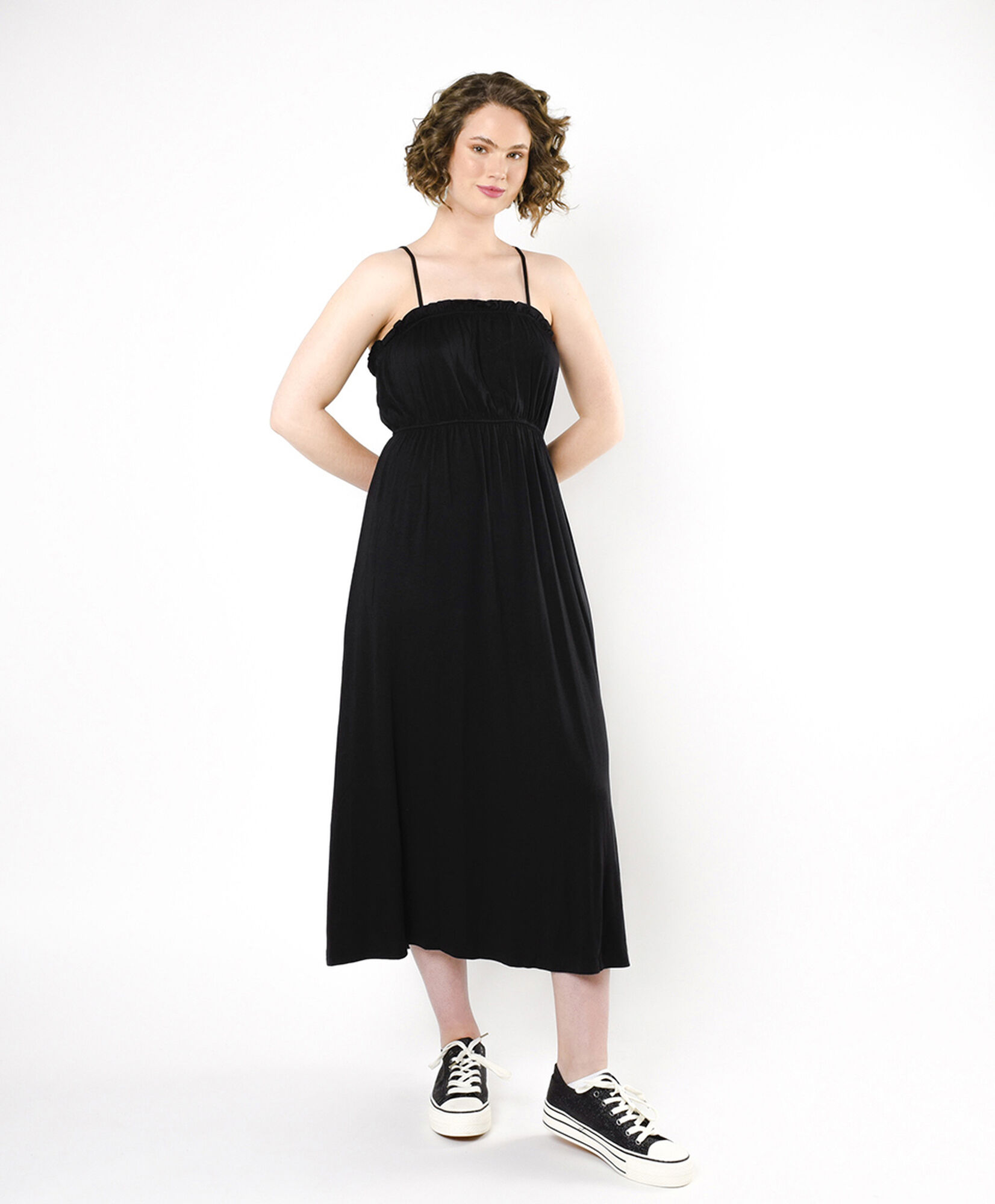 Vestido mujer largo pabilo negro Vestido mujer largo pabilo negro