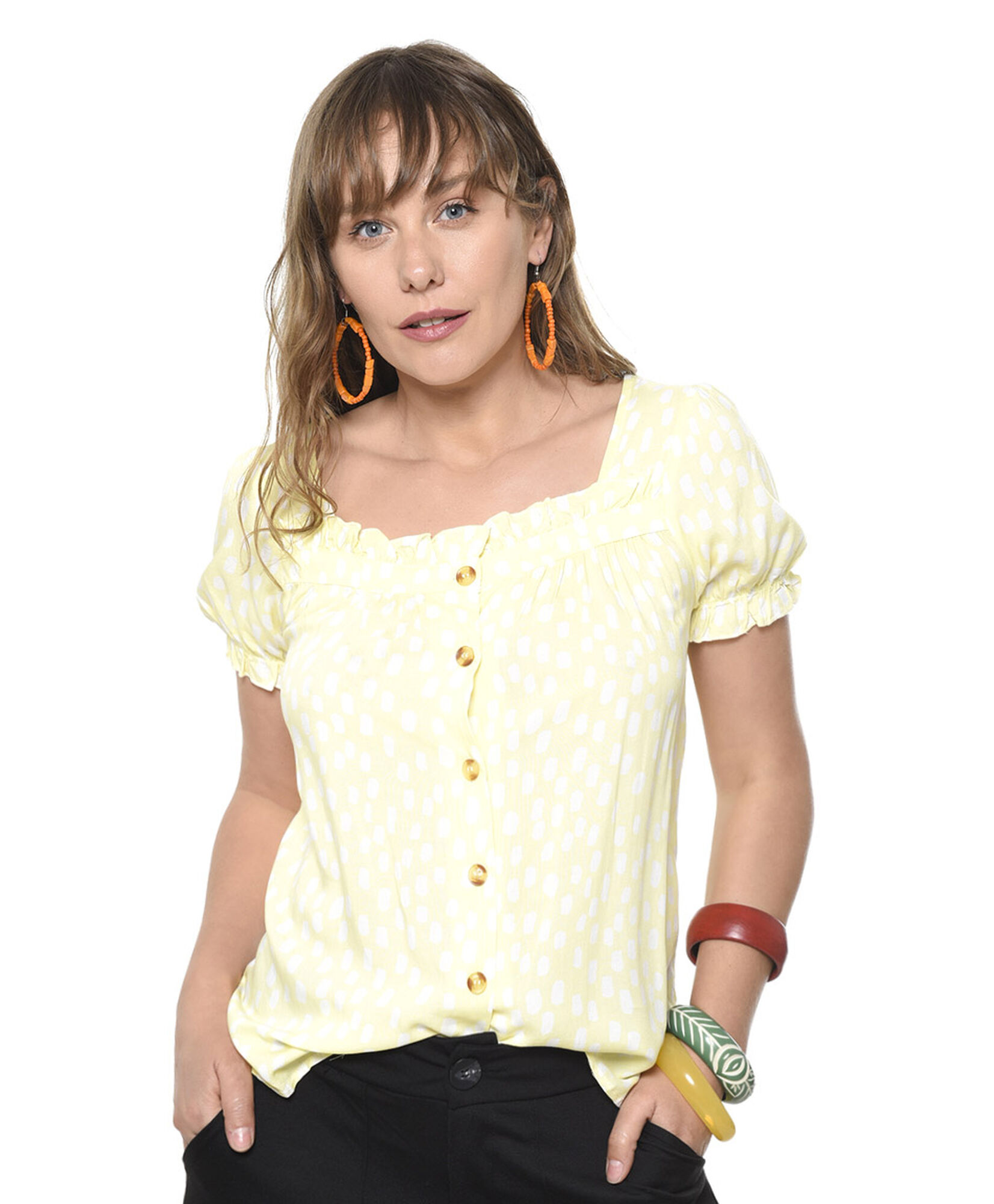 Blusa escote cuadrado Blusa escote cuadrado