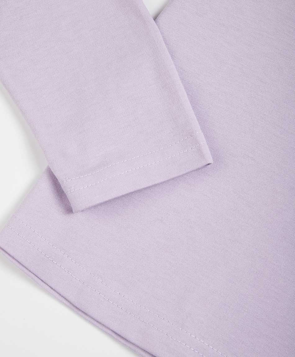 Polera ni&ntilde;a estampado coraz&oacute;n mora