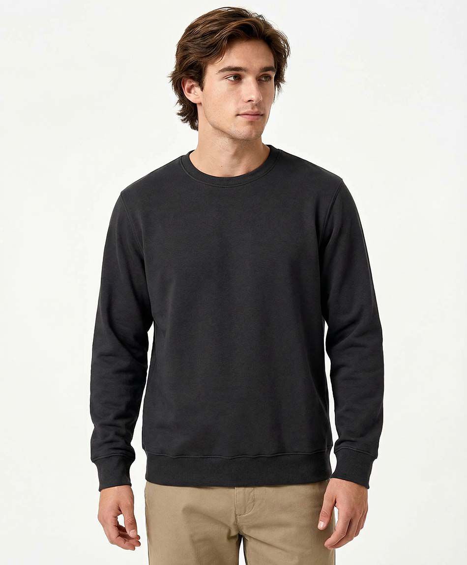 Poler&oacute;n hombre cuello redondo beige