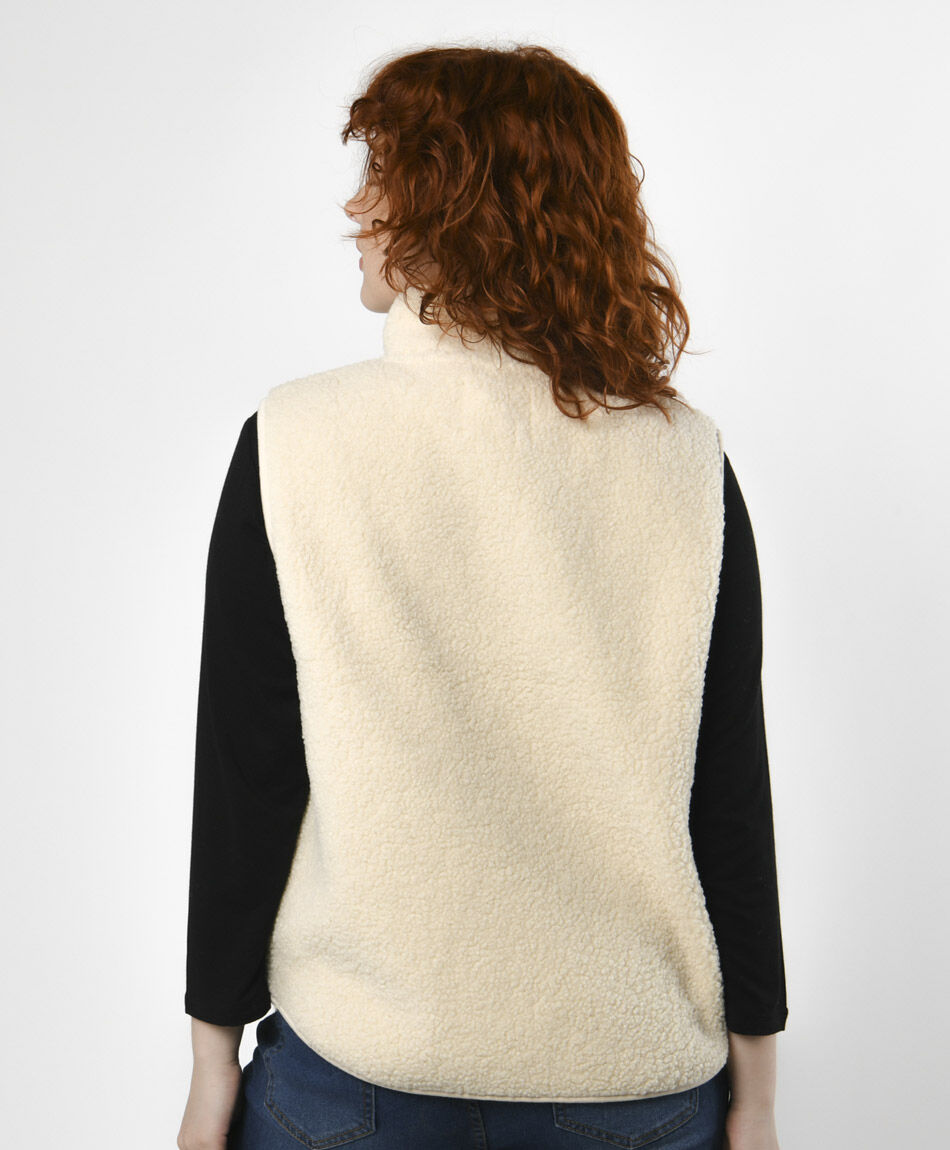 Polar mujer chiporro sin mangas beige