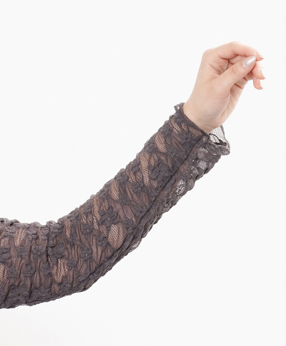 Blusa mujer encaje estrellado flare