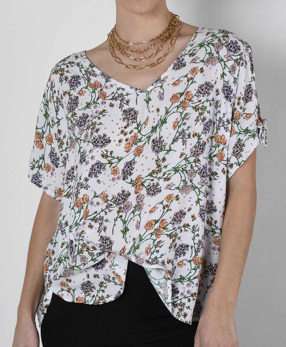 Blusa oversize manga corta