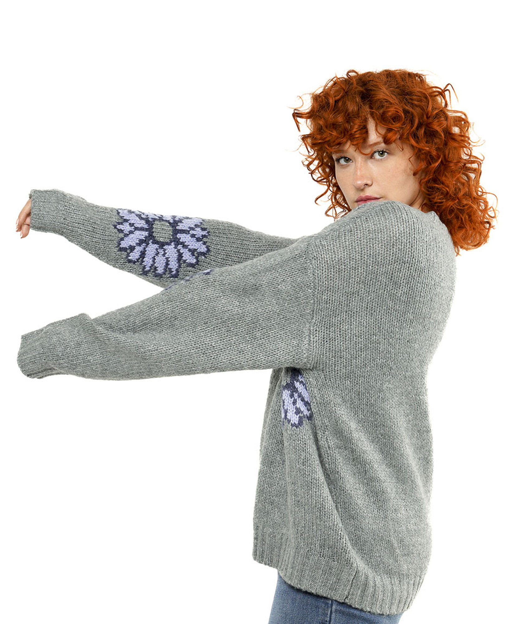 Sweater mujer flores lilas Sweater mujer flores lilas