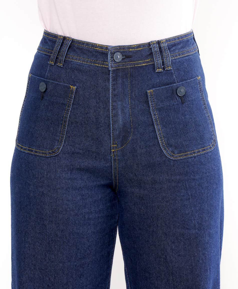 Jeans mujer bolsillos wide