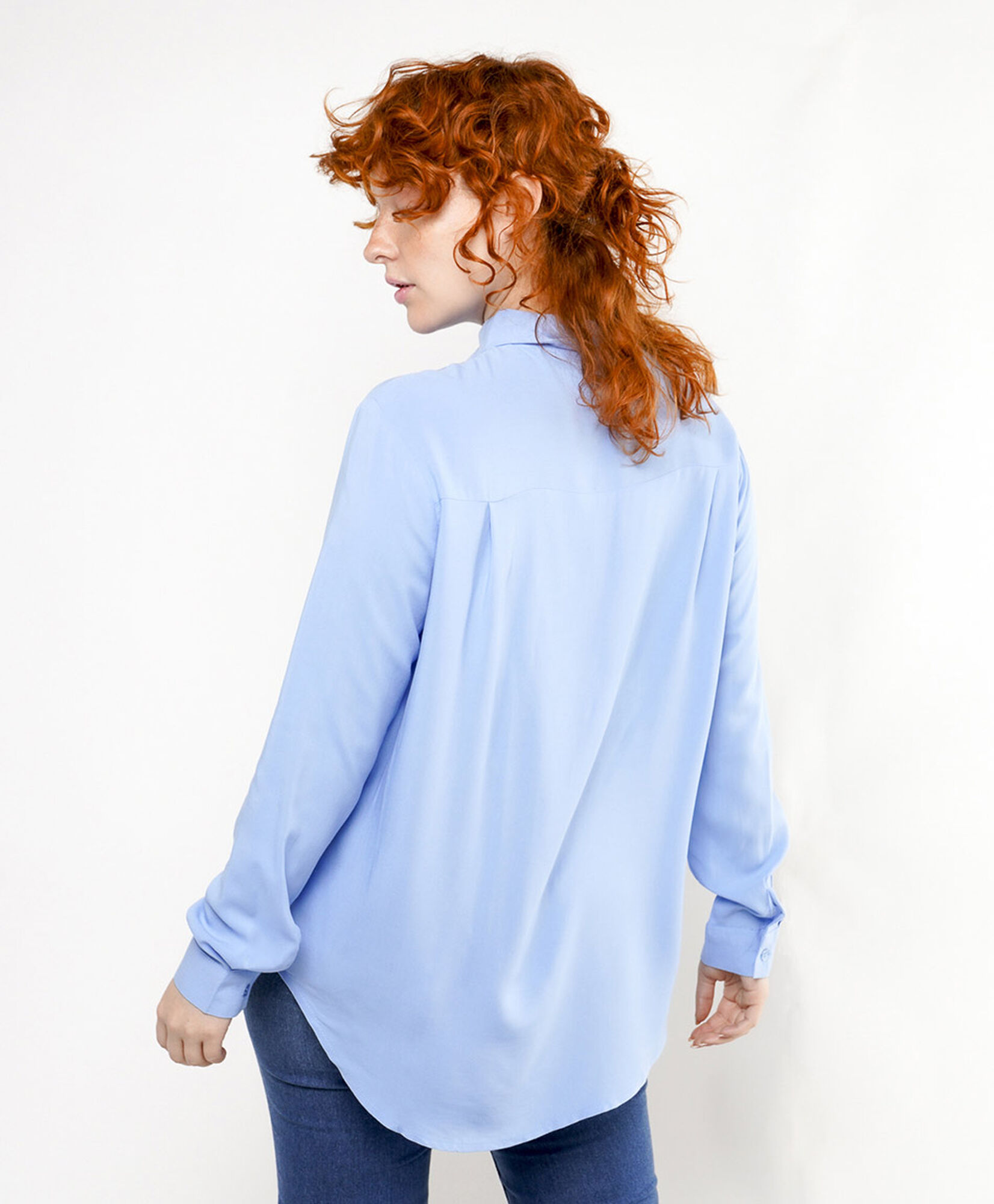 Blusa mujer clásica azul Blusa mujer clásica azul