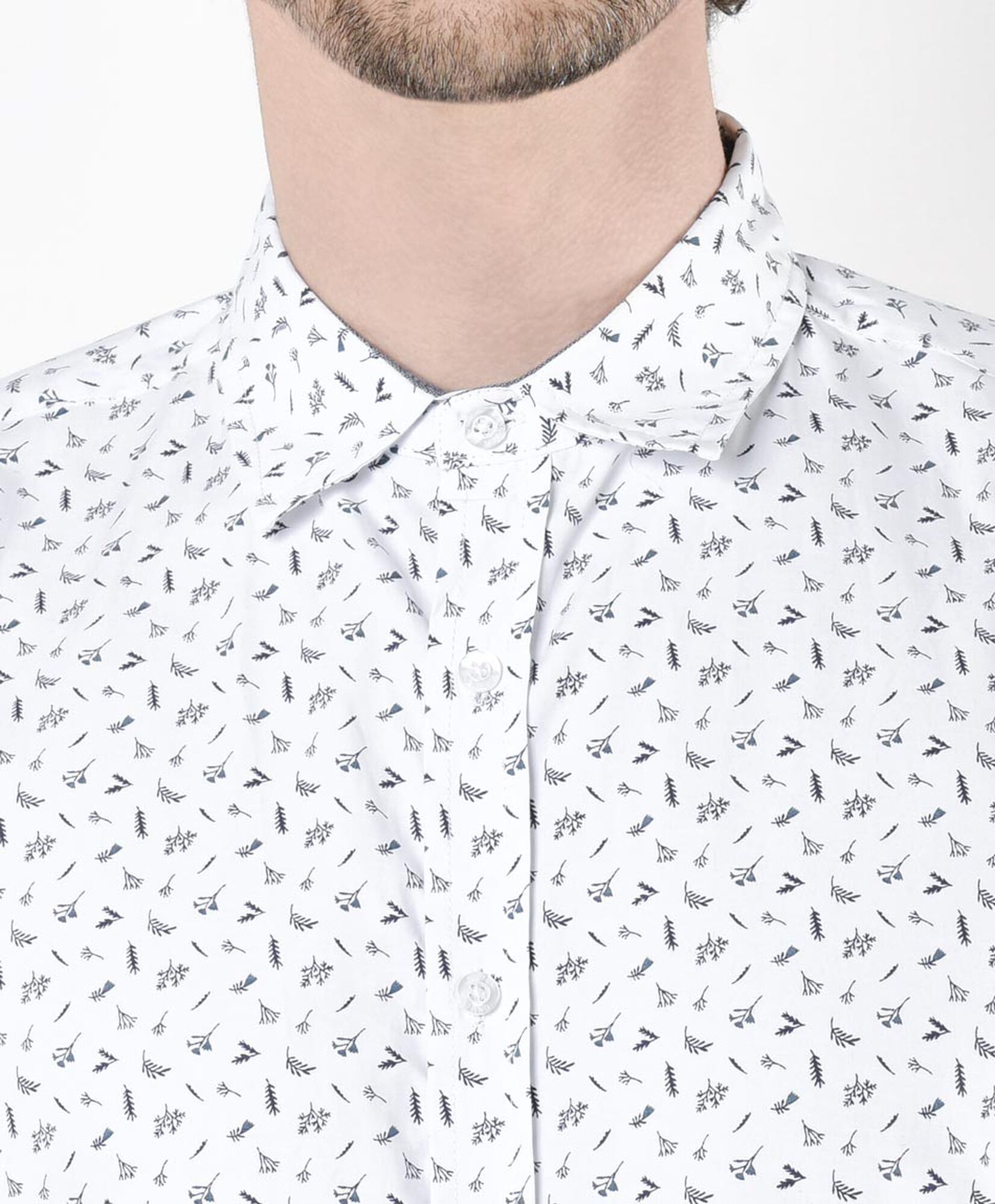 Camisa hombre mini hojas Camisa hombre mini hojas