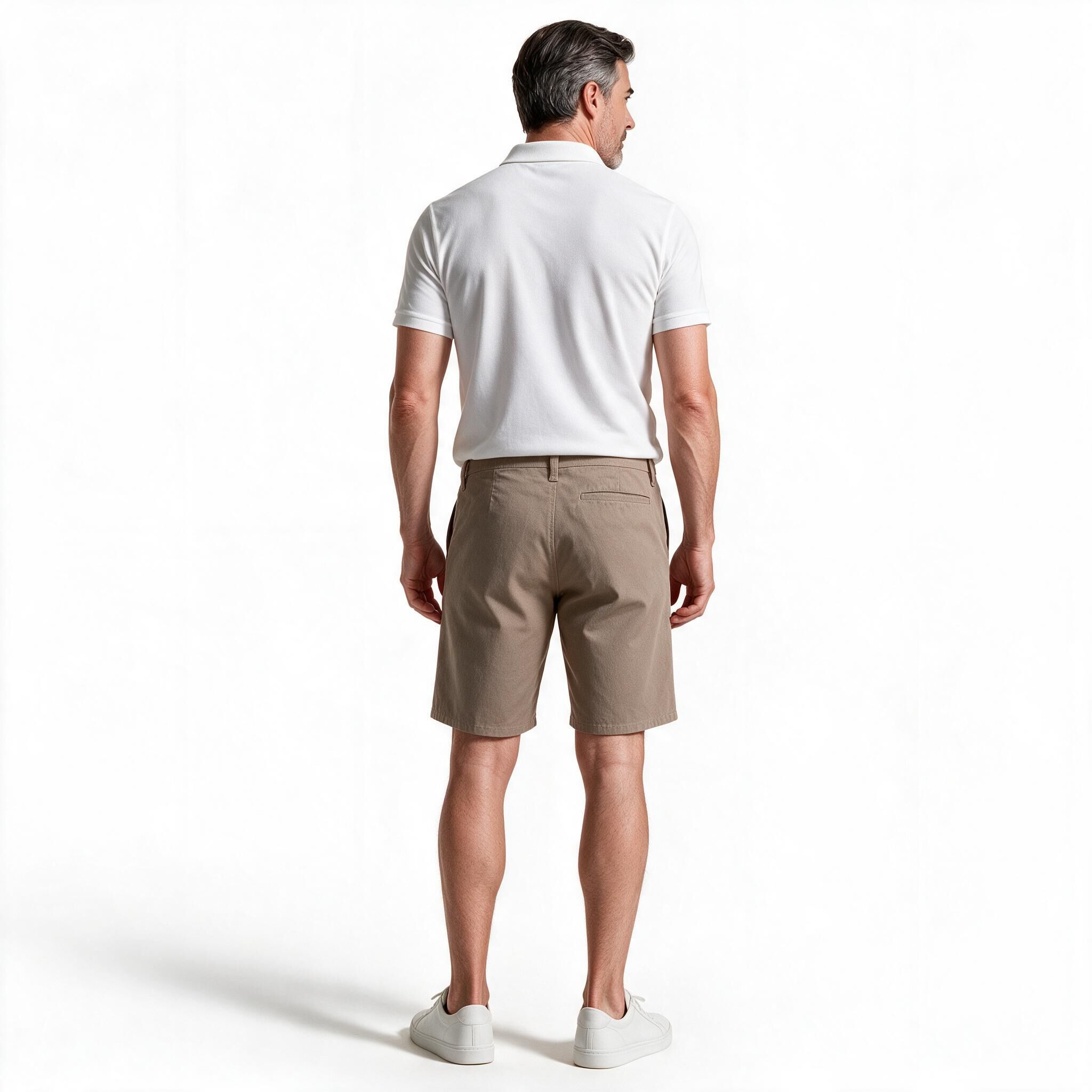 Short hombre textura beige algod&oacute;n