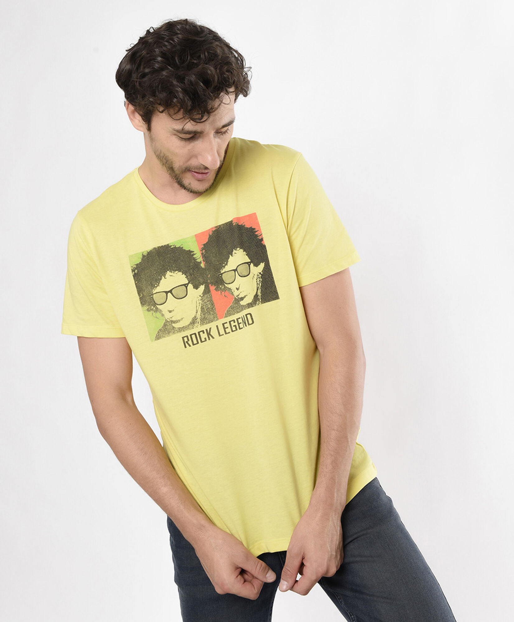 Polera hombre doble estampado rock Polera hombre doble estampado rock