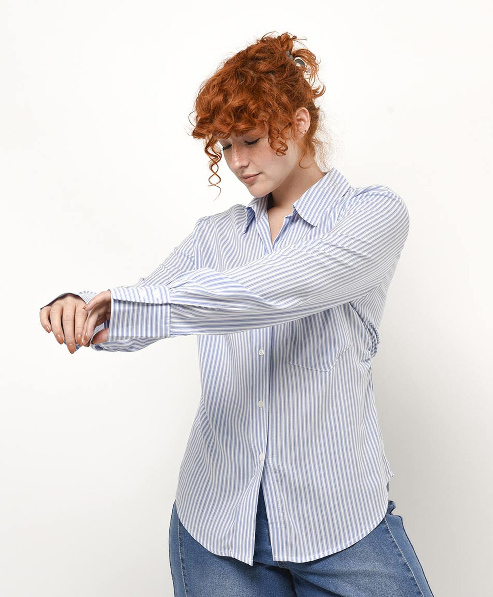 Blusa mujer listada camisera Blusa mujer listada camisera