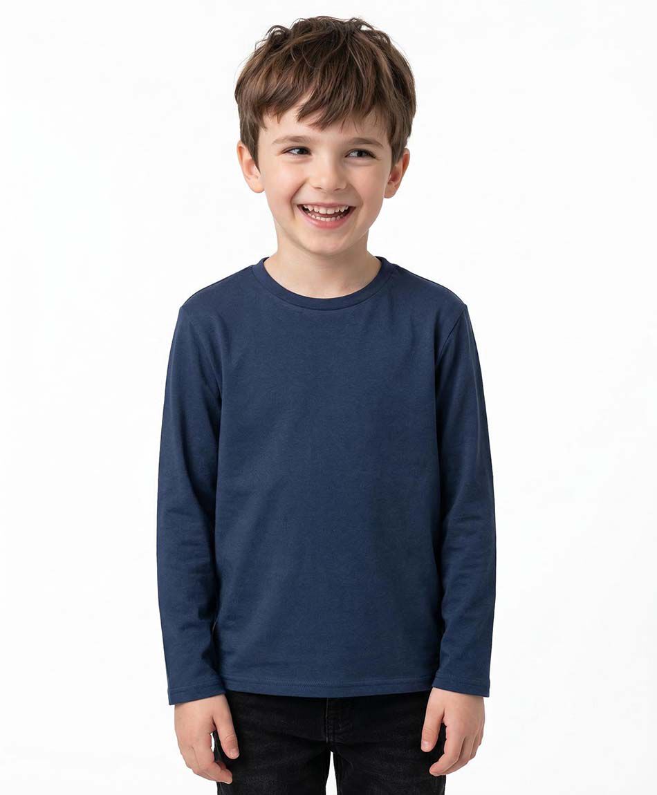 Polera ni&ntilde;o b&aacute;sica manga larga