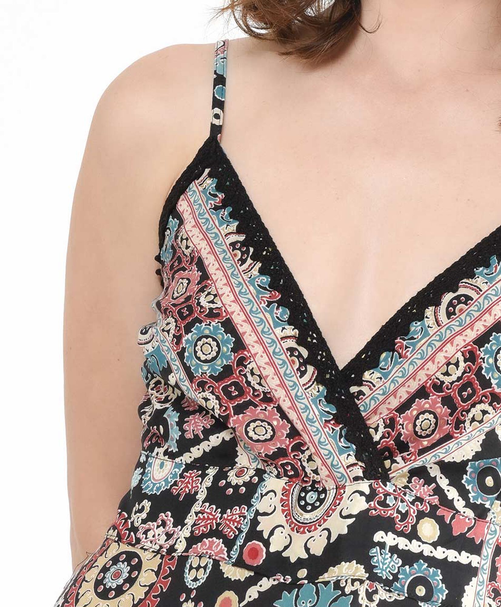 Vestido mujer largo detalles encaje Vestido mujer largo detalles encaje