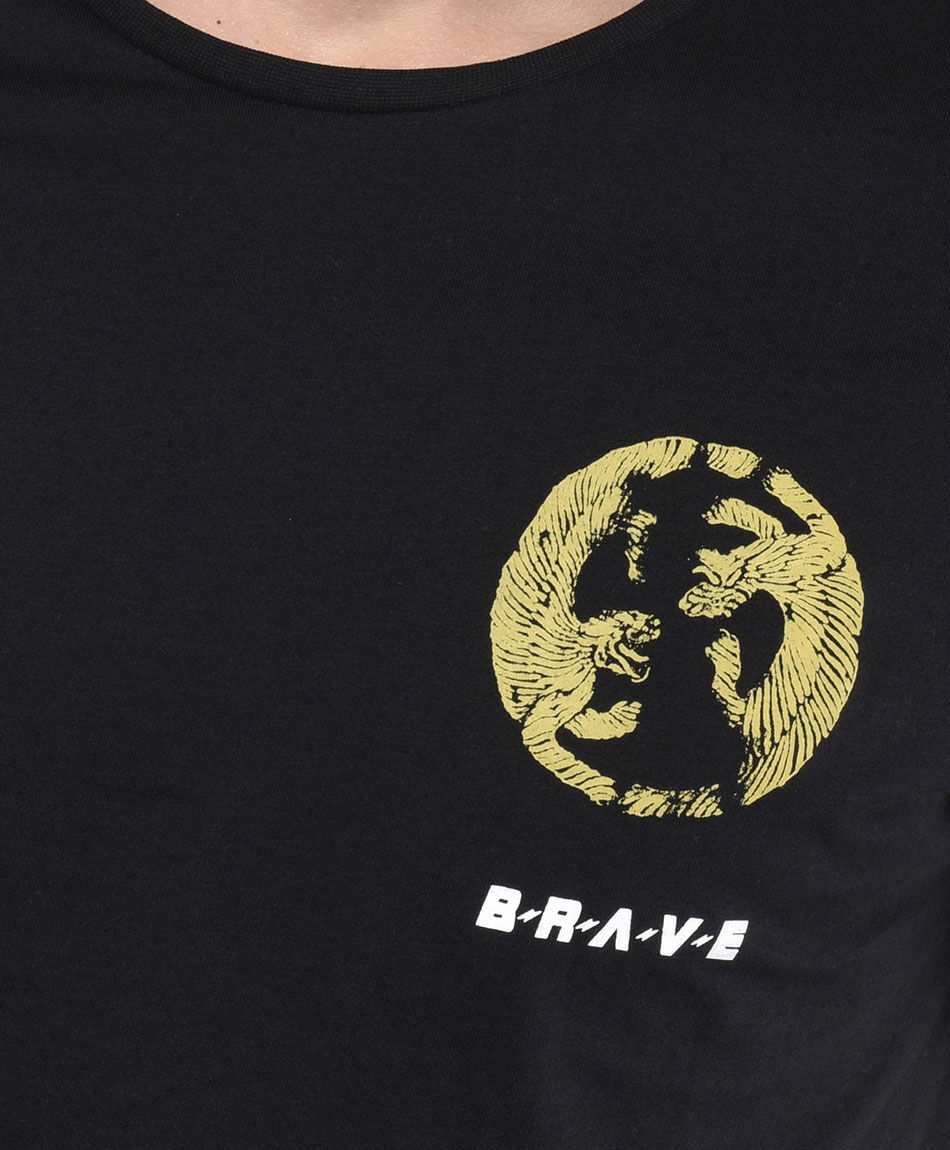 Polera hombre doble estampado tigres