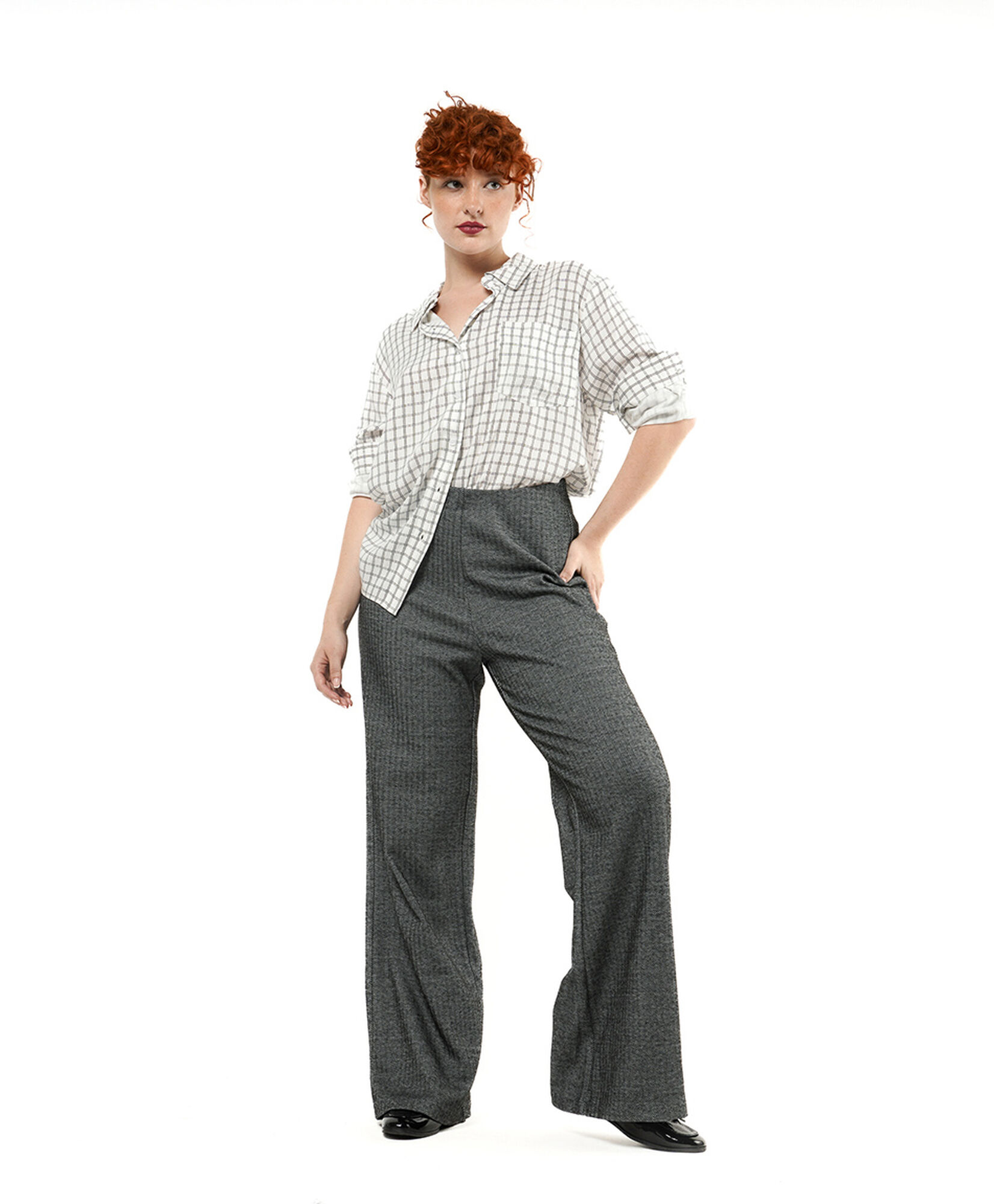 Pantalón mujer mini print wide Pantalón mujer mini print wide