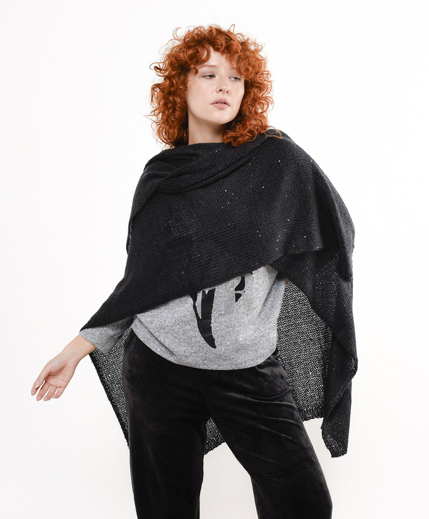 Poncho mujer lentejuela Poncho mujer lentejuela