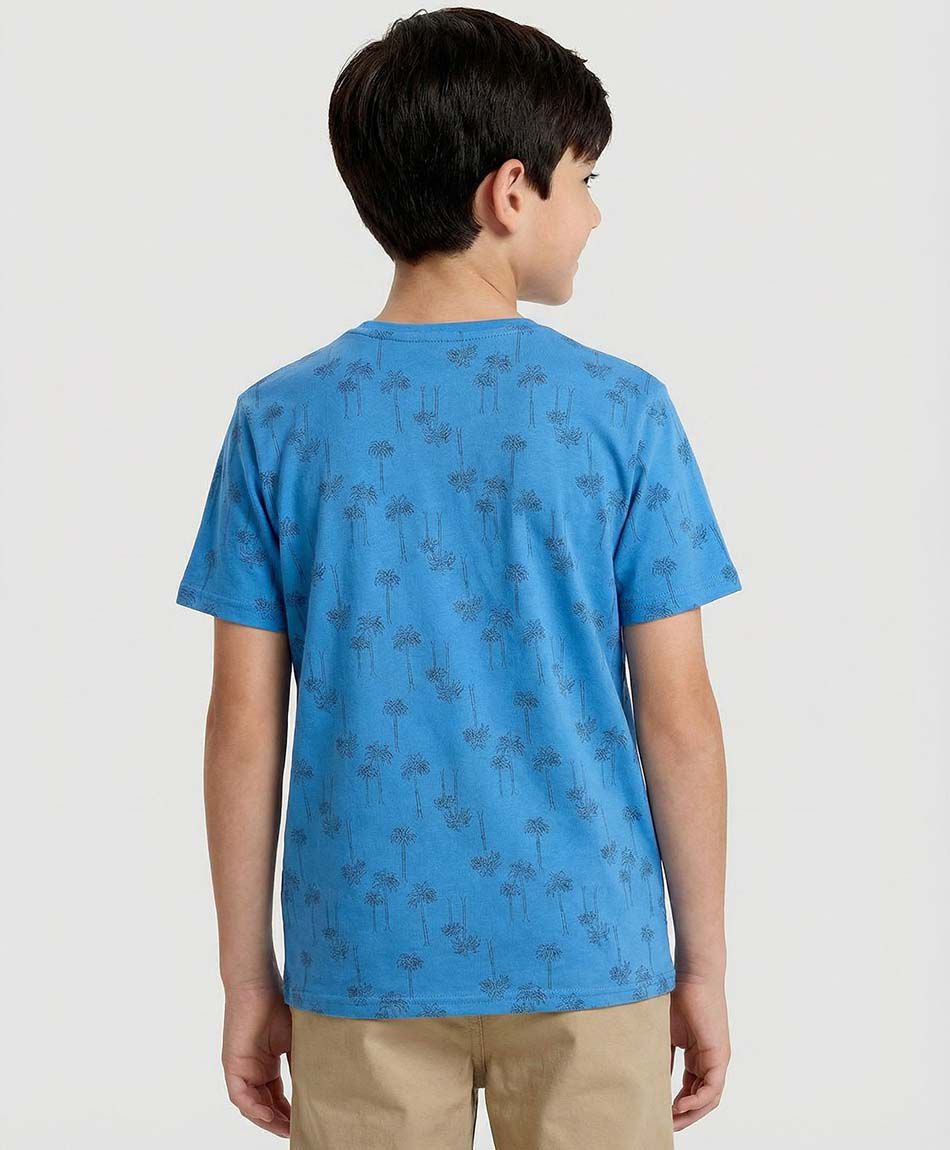 Polera ni&ntilde;o dibujos palmeras